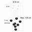 Dimmbare Pendelleuchte mit goldenen Details, 8-flammig - Aedon