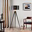 Dreibein-Stehlampe mit Stoffschirm - Tessuto