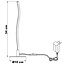 Minimalistische Tischlampe Vinti in satiniertem Nickel mit integrierten LEDs