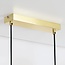 4-flammige Pendelleuchte Soikea - Gold mit amberfarbenen Glaskugeln