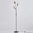 Minimalistische Stehlampe Guld 3-flammig in Schwarz mit Gold