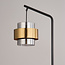 Design-Stehlampe Kuld in Schwarz mit Bronze und Rauchglas