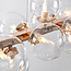 16-flammige Pendelleuchte Sunita - transparentes Glas mit Gold