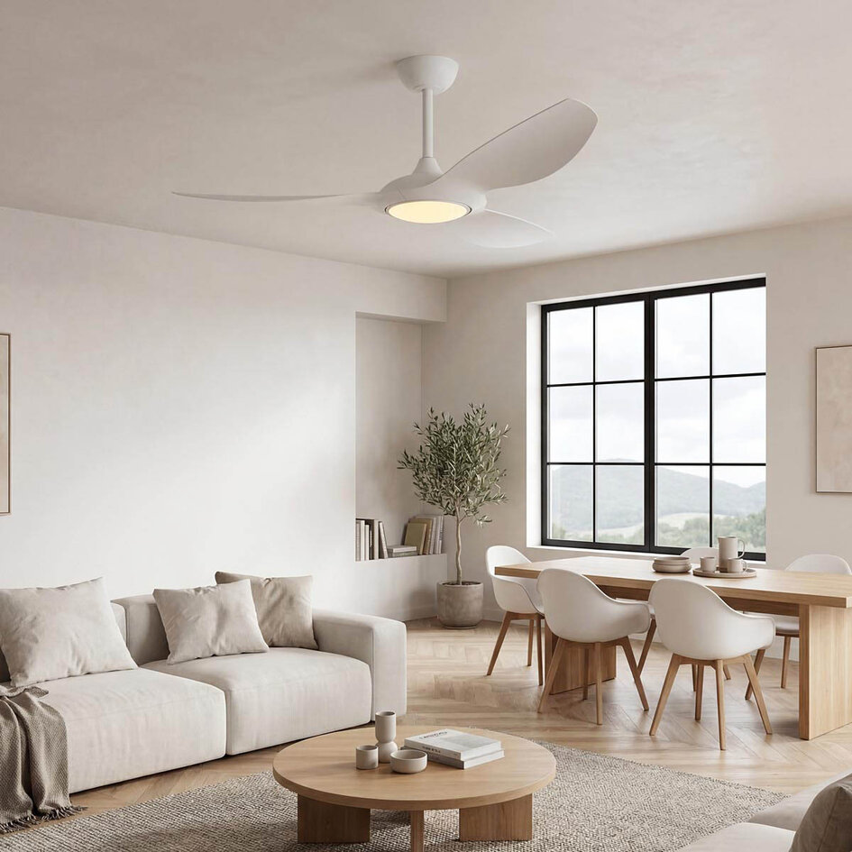 Deckenventilator weiß inkl. LED und Fernbedienung - Viento