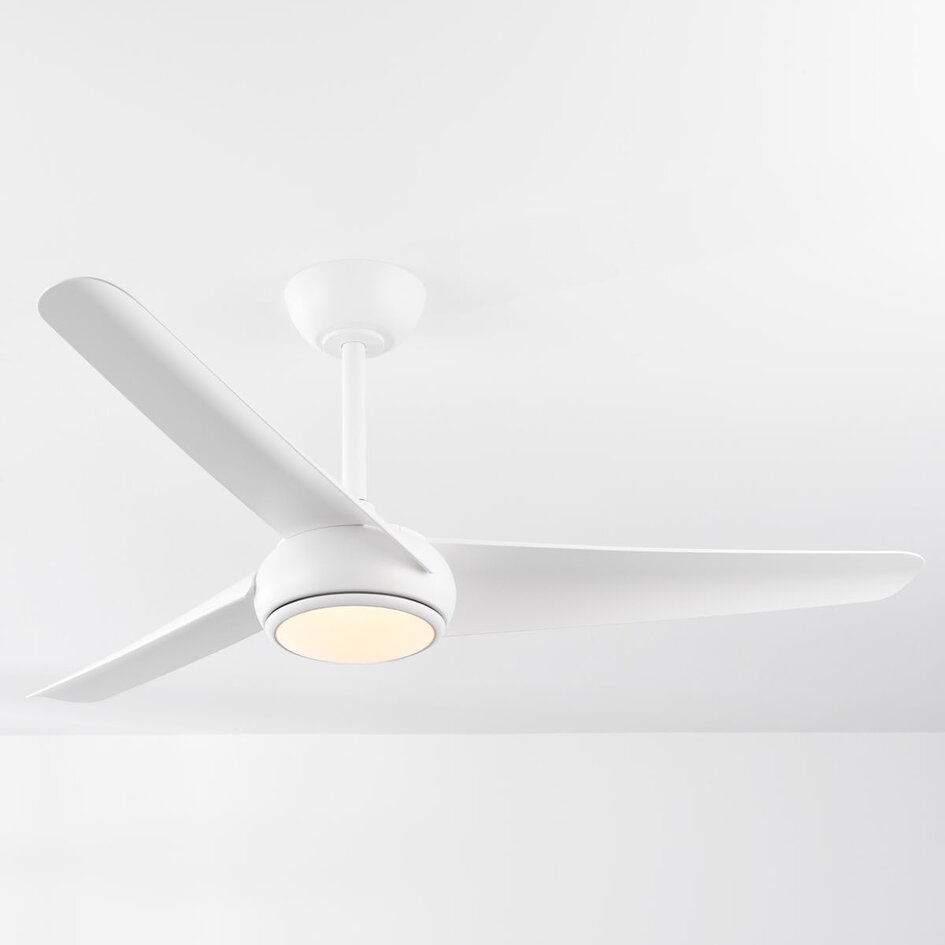 Deckenventilator Angin mit integrierter LED und Fernbedienung - Weiß