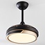 Deckenventilator Vento mit integrierter LED und Fernbedienung - Schwarz mit Braun