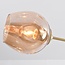 5-flammige Pendelleuchte Thelma - Amberglas und Gold