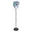 Stehlampe Lazos in Blau mit schwenkbarem Lampenschirm