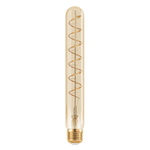 E27 Röhrenlampe LED dimmbar Amberglas Spirale 30 cm