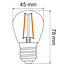 E27 Filamentlampe LED 3-stufig dimmbar 4,5 Watt Amberglas, 45 mm