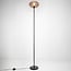 Stehlampe Julian in Schwarz mit perforiertem Lampenschirm