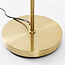 Design-Stehlampe Tyson 5-flammig in Gold mit milchweißem Glas