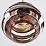 Hängeleuchte Mace mit gewelltem Glas und Bronze-Details