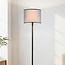 Stehlampe Maggie in Schwarz mit Stoffschirm