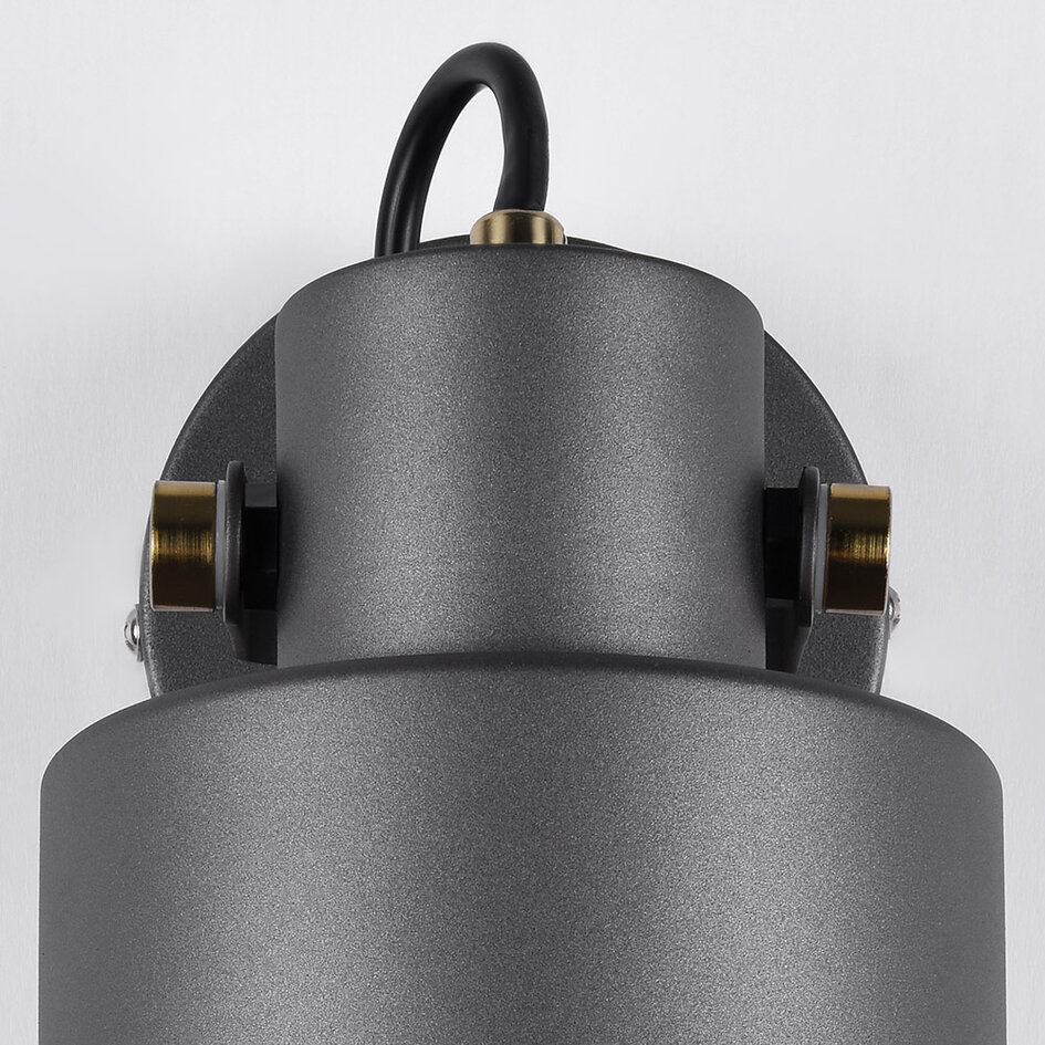 Schwenkbare Wandleuchte Alfie - Grau