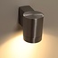 Außenwandlampe Alu Downlight - gebürsteter Edelstahl mit GU10 Leuchtmittel