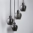 Pendelleuchte Raleigh 4-flammig mit Rauchglas