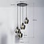 Pendelleuchte Raleigh 4-flammig mit Rauchglas