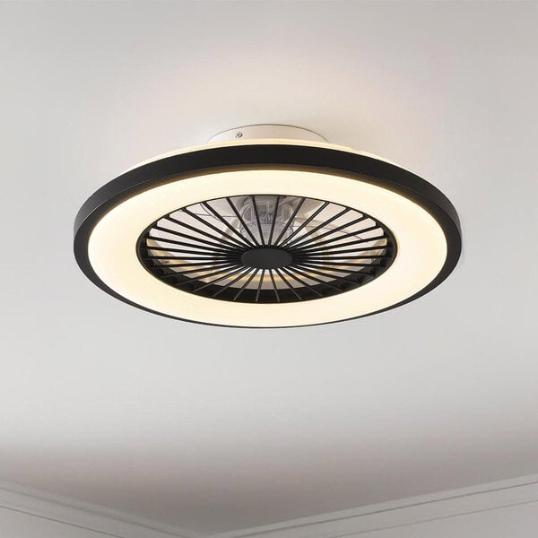 Deckenventilator Starry mit anpassbarer Farbtemperatur und Sterneffekt - Schwarz