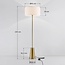 Stehlampe Valya - Gold mit Stofflampenschirm