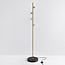 Stehlampe Pippa 4-flammig in Gold mit transparentem Glas