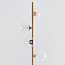 Stehlampe Pippa 4-flammig in Gold mit transparentem Glas