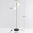 Stehlampe Phae 2-flammig in Gold