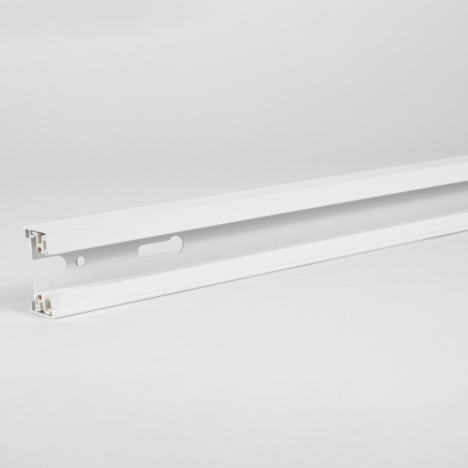 1-Phasen-Stromschiene 75 cm ohne Anschlussblock, mit Endkappe - weiß