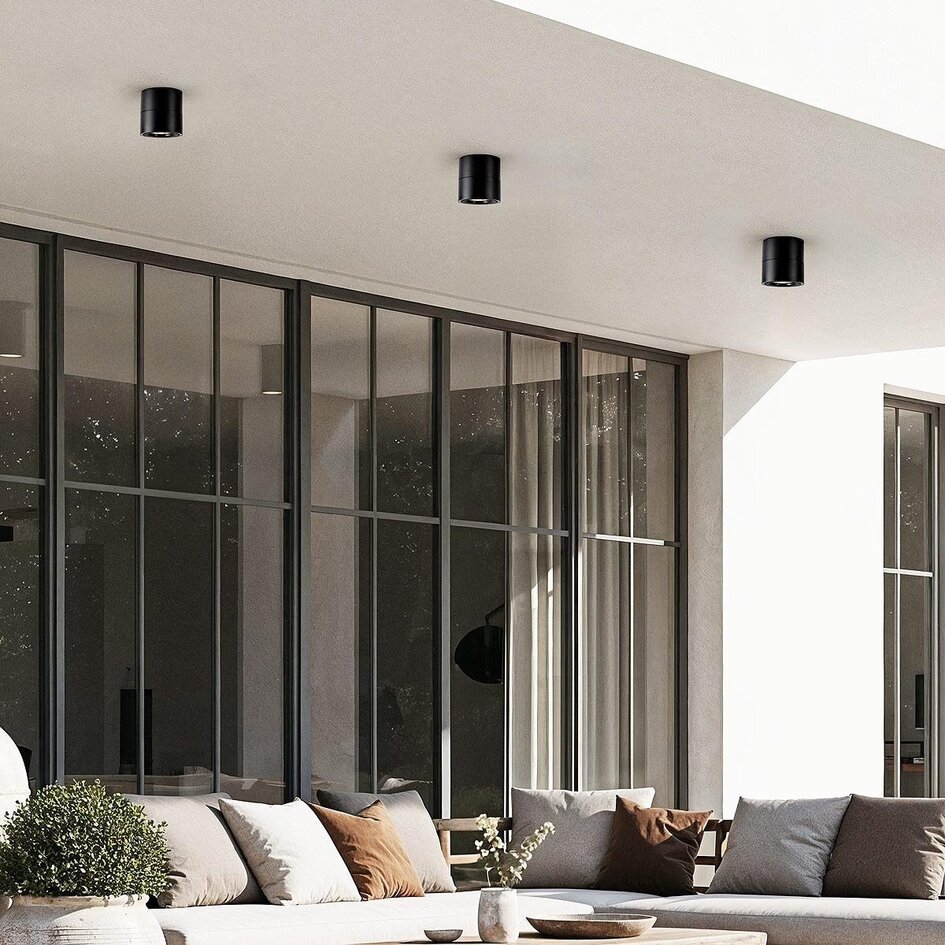 Außendeckenleuchte schwarz 15W - Julie