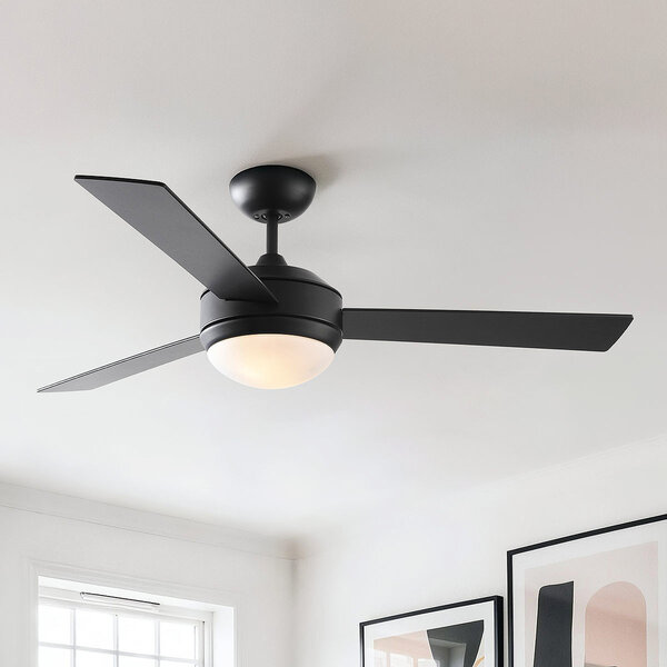 Moderner Deckenventilator schwarz mit Fernbedienung (E27) - Coco