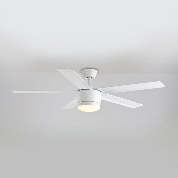 Moderner Deckenventilator Rico 5-flügelig inkl. LED - Weiß