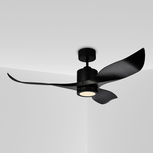 Deckenventilator Mees 3-flügelig inkl. LED - Schwarz