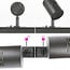 1-Phasen-Schienensystem Set 1,5 Meter mit Jamie Strahlern, Schwarz