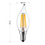 E14 dimmbare LED-Lampe mit klarem Glas | 3.5W 2700K
