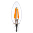 E14 Filament-Kerzenlampe LED dimmbar klar 5,5 Watt