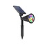 Schwarzer verstellbarer Solar-Spießstrahler RGB und warmweiß - Zuri