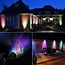 Schwarzer verstellbarer Solar-Spießstrahler RGB und warmweiß - Zuri