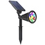 Schwarzer verstellbarer Solar-Spießstrahler RGB und warmweiß - Zuri