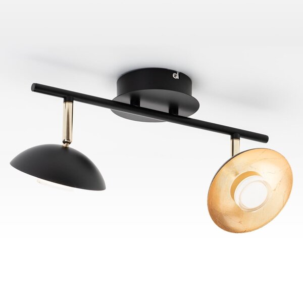 Industrielle Deckenleuchte mit 2 Spots 3-stufig dimmbar - Orchid