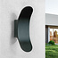 Design-Außenwandlampe Stormy - Schwarz mit integrierter LED