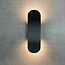 Design-Außenwandlampe Stormy - Schwarz mit integrierter LED
