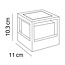Quadratische Außenwandlampe Miles - Schwarz