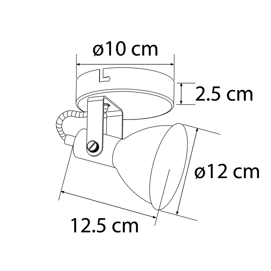Design-Spot schwarz mit gold - Alex