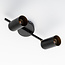 Deckenlampe Cody 2-flammig in Schwarz mit Gold