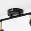 Deckenlampe Cody 2-flammig in Schwarz mit Gold