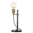 Industrial-Tischlampe Juniper in Schwarz mit Gold