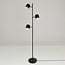 3-flammige Stehlampe Diego - Schwarz im Industrial-Design