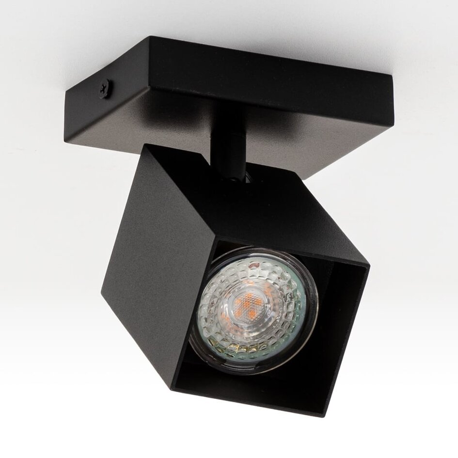 Industrieller mattschwarzer Deckenspot - Ari