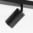 3-flammige moderne Deckenleuchte mit 3 Spots Schwarz mit Gold - Nina