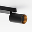 3-flammige moderne Deckenleuchte mit 3 Spots Schwarz mit Gold - Nina